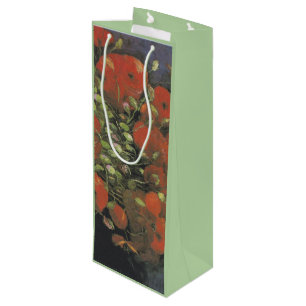 Sacola Para Vinho Vase com papagaios vermelhos por Vincent van Gogh