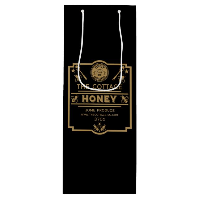 Sacola Para Vinho Vendedor de mel (Frente)