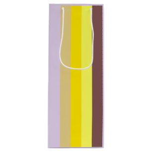 Sacola Para Vinho Vertical Striped