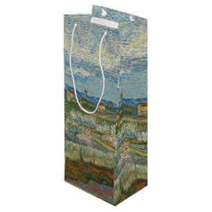 Sacola Para Vinho Vincent Van Gogh, vencedor de árvores de pêssego