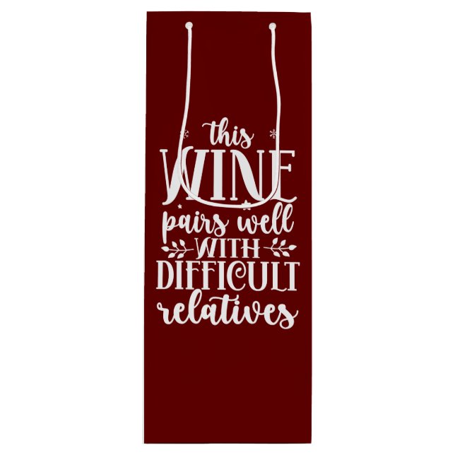 Sacola Para Vinho Vinho Combina Bem (Frente)