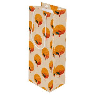 Sacola Para Vinho Vinho de Ilustração de Laranjas Frescas