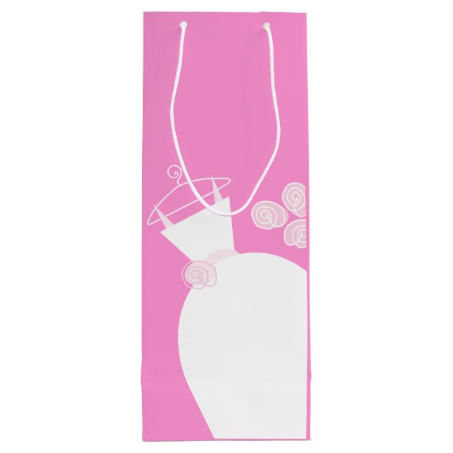 Sacola Para Vinho Vinho de presente Rosa de Casamento (Verso)