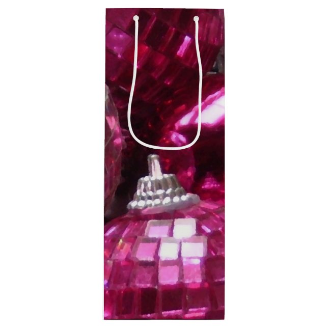 Sacola Para Vinho Vinho de saco de presente Rosa Baubles (Frente)