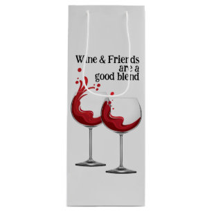Sacola Para Vinho VINHO E AMIGOS Citam Vermelho Moderno