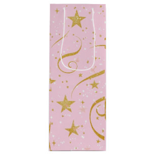 Sacola Para Vinho Vinho estelar - Vinho estelar rosa e Dourado