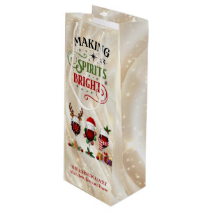 Sacola Para Vinho Vinho Tinto Natal Making Spirits Bright