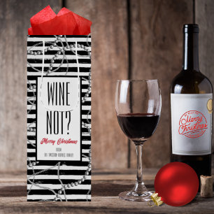 Sacola Para Vinho Vinhos sem vindima Tiras prateadas