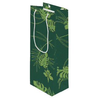 Sacola Para Vinho Vintage Aloha Gift Bag | Lau Barkcloth Green