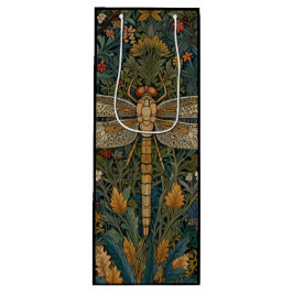 Sacola Para Vinho Vintage dragonfly boho chic botânico