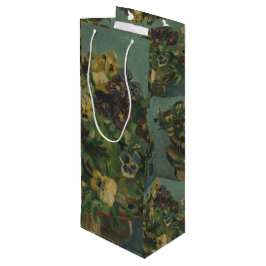 Sacola Para Vinho Vintage Flowers Van Gogh Basket of Pansies