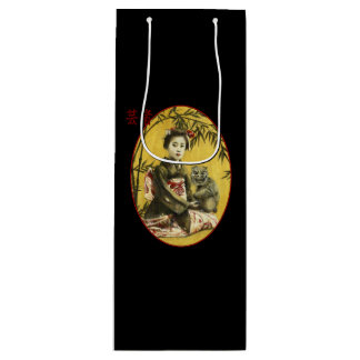 Sacola Para Vinho Vintage Japan Geisha Wine Bag
