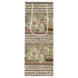 Sacola Para Vinho Vintage Peach Tea & Rosa Wine Gift Bag