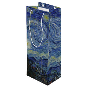 Sacola Para Vinho Vintage Van Gogh Na Noite Estrelada