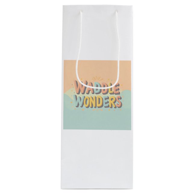 Sacola Para Vinho Waddle Wonders (Frente)