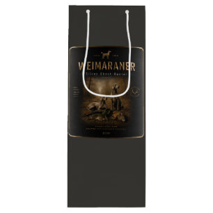Sacola Para Vinho Weimaraner – Caçador Fantasma Prateado