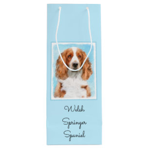 Sacola Para Vinho Welsh Springer Spaniel Painting - Arte Original de