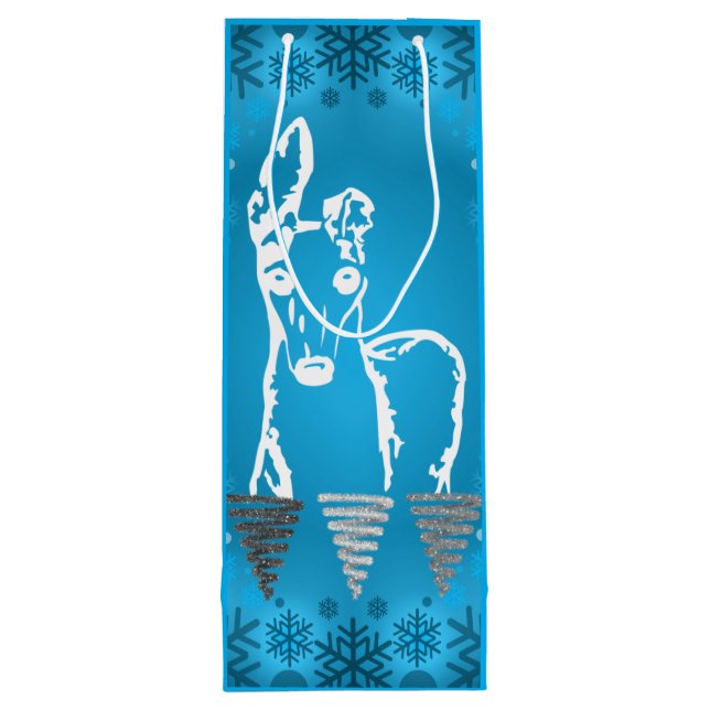 Sacola Para Vinho White Italian Greyhound (Verso)