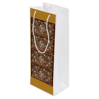 Sacola Para Vinho Wine Bag with unique Gold Art