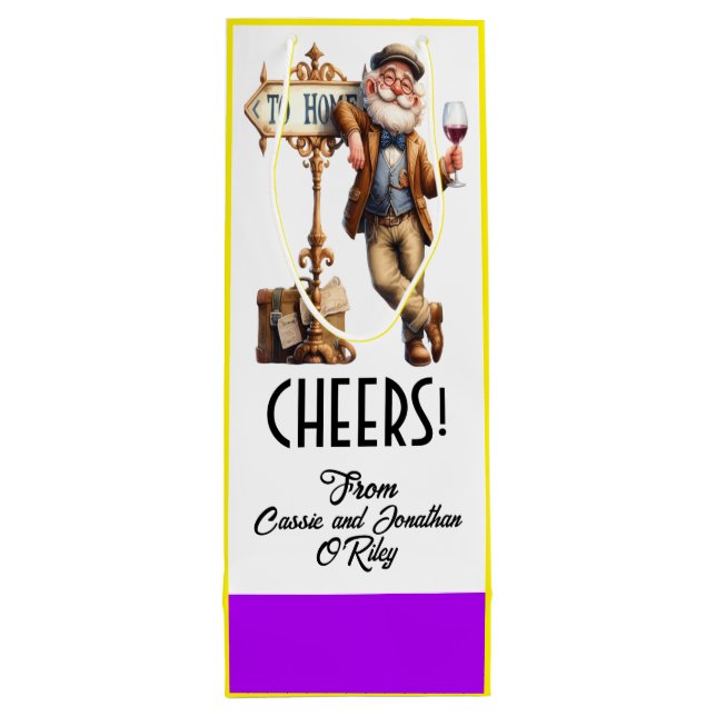 Sacola Para Vinho Wine Gift Bag version 4 SEE BACK (Verso)