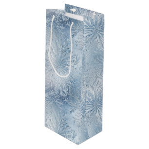 Sacola Para Vinho Winter Wonderland Blue Frosty