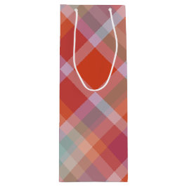 Sacola Para Vinho Xadrez de Winterberry