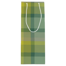 Sacola Para Vinho Xadrez menta