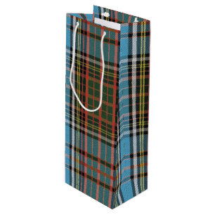 Sacola Para Vinho Xadrez Natal Tartan Clan Anderson