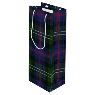 Sacola Para Vinho Xadrez Natal Tartan Clan Sutherland Green Check
