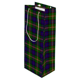 Sacola Para Vinho Xadrez verde-azul-tartan-de-coleira