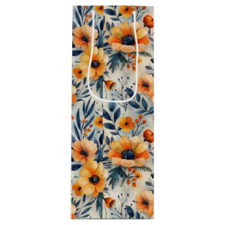 Sacola Para Vinho Yellow Flowers