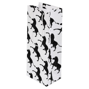 Sacola Para Vinho Zebra Black e Cinza Silhouter