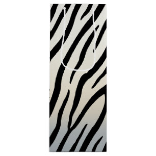 Sacola Para Vinho Zebra Strips Impressão Animal Exótica