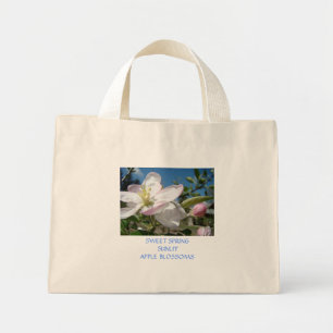 SACOLA TOTE DE FLORES DE MACIEIRA DE LONA BOLSAS D