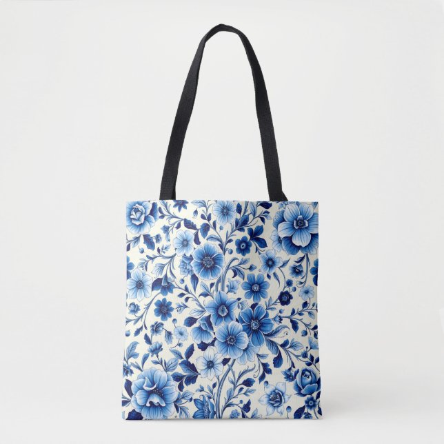 sacola tote jardim botânico índigo (Frente)
