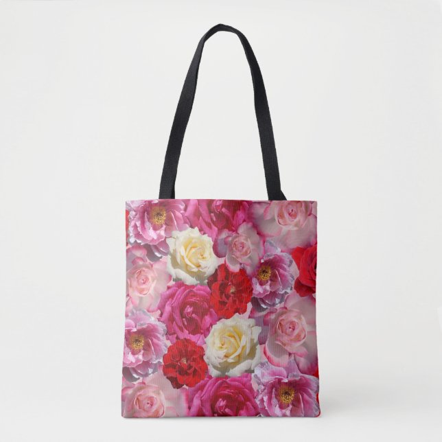 sacola tote muitas rosas (Frente)