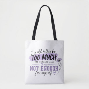 Sacola Tote Too Much Bolsa de Citação Divertida