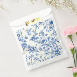 Sacolas Azuis Florais de Chinoiserie para Presente