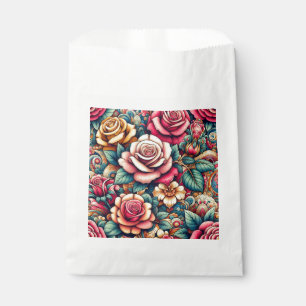 Sacolas coloridas de compras com flores florais
