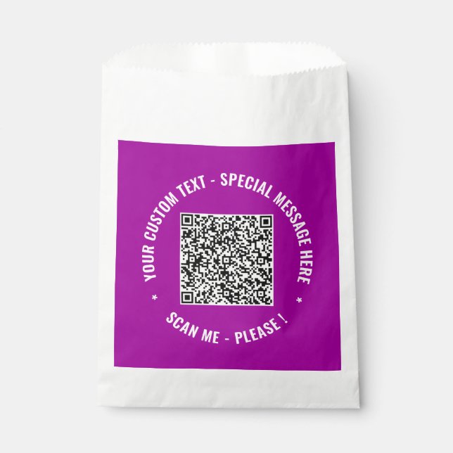Sacolas de Favor com Código QR Personalizadas com  (Frente)