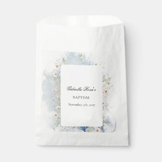 Sacolas de Favor de Batismo com flores e cruz