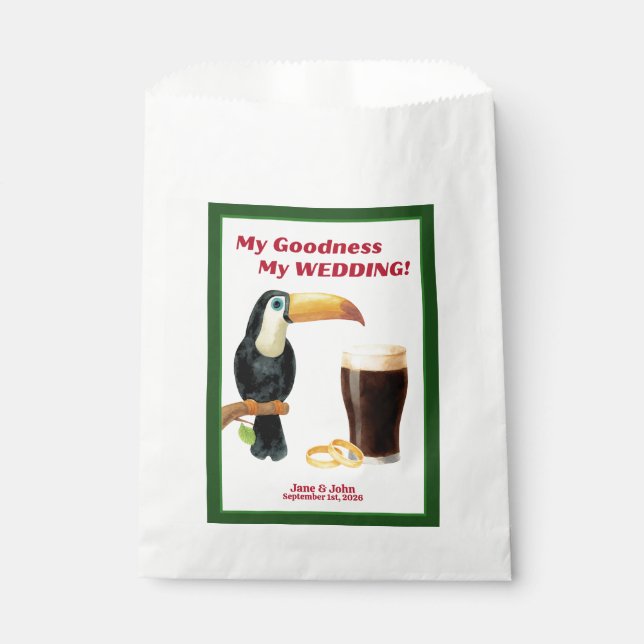 Sacolas de Favor de Casamento/Chá de Noiva Stout I (Frente)