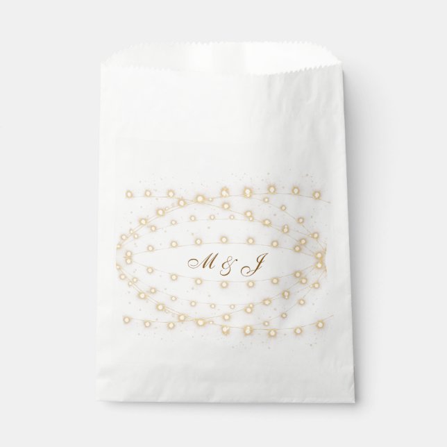 Sacolas de Favor de Casamento com Monograma e Luze (Frente)