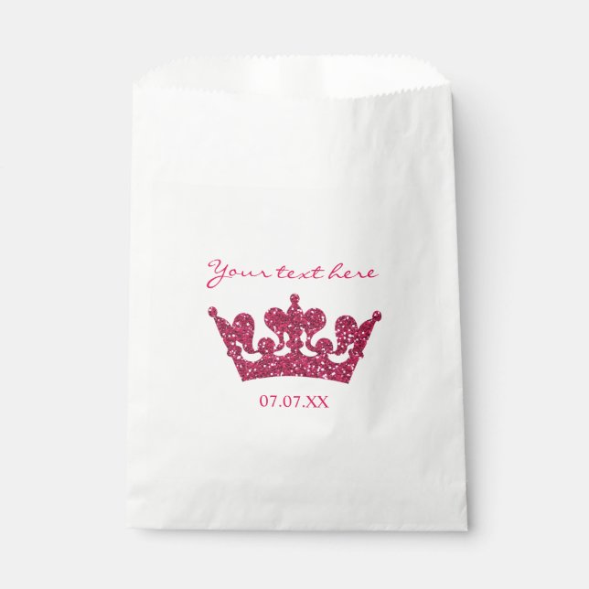 Sacolas de Favor de Festa de Aniversário Coroa de  (Frente)