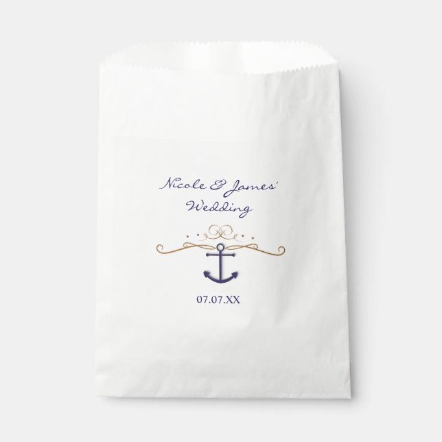 Sacolas de Favor de Festa Elegantes e Sofisticadas (Frente)