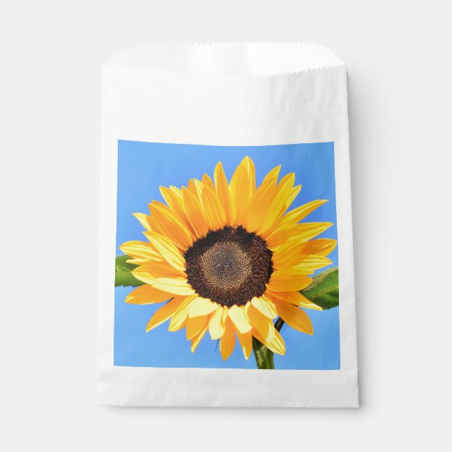 Sacolas de Favor de Girassol Amarelo (Frente)
