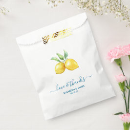 Sacolas de Favor de Noiva com Aquarela de Limão