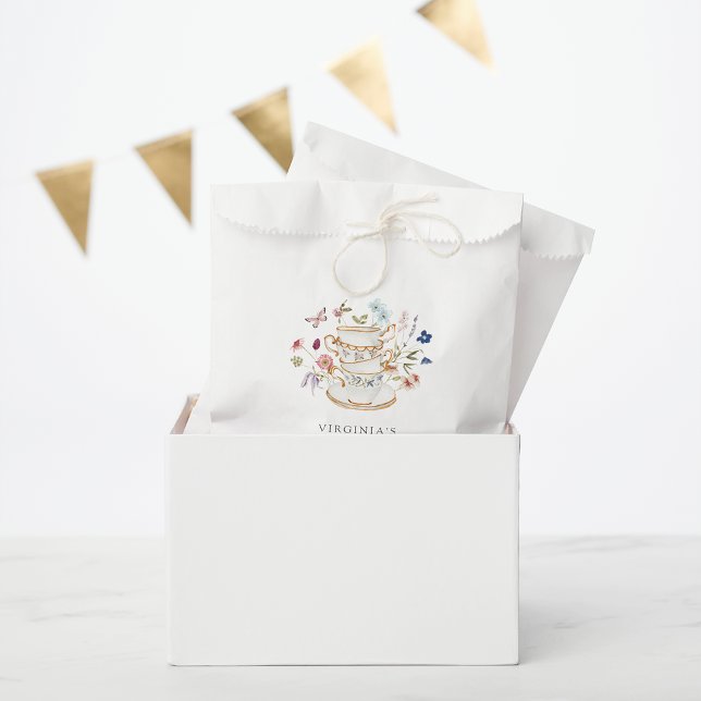 Sacolas de Favor para Chá de Noiva (Bridal Tea Party Favor Bags by Painted Paperie
)