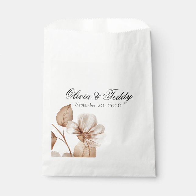 Sacolas de Lembranças de Casamento com Estilo Rúst (Frente)