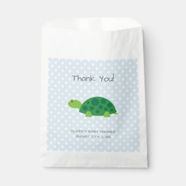 Sacolas de lembrancinhas para chá de bebê de tarta (Frente)